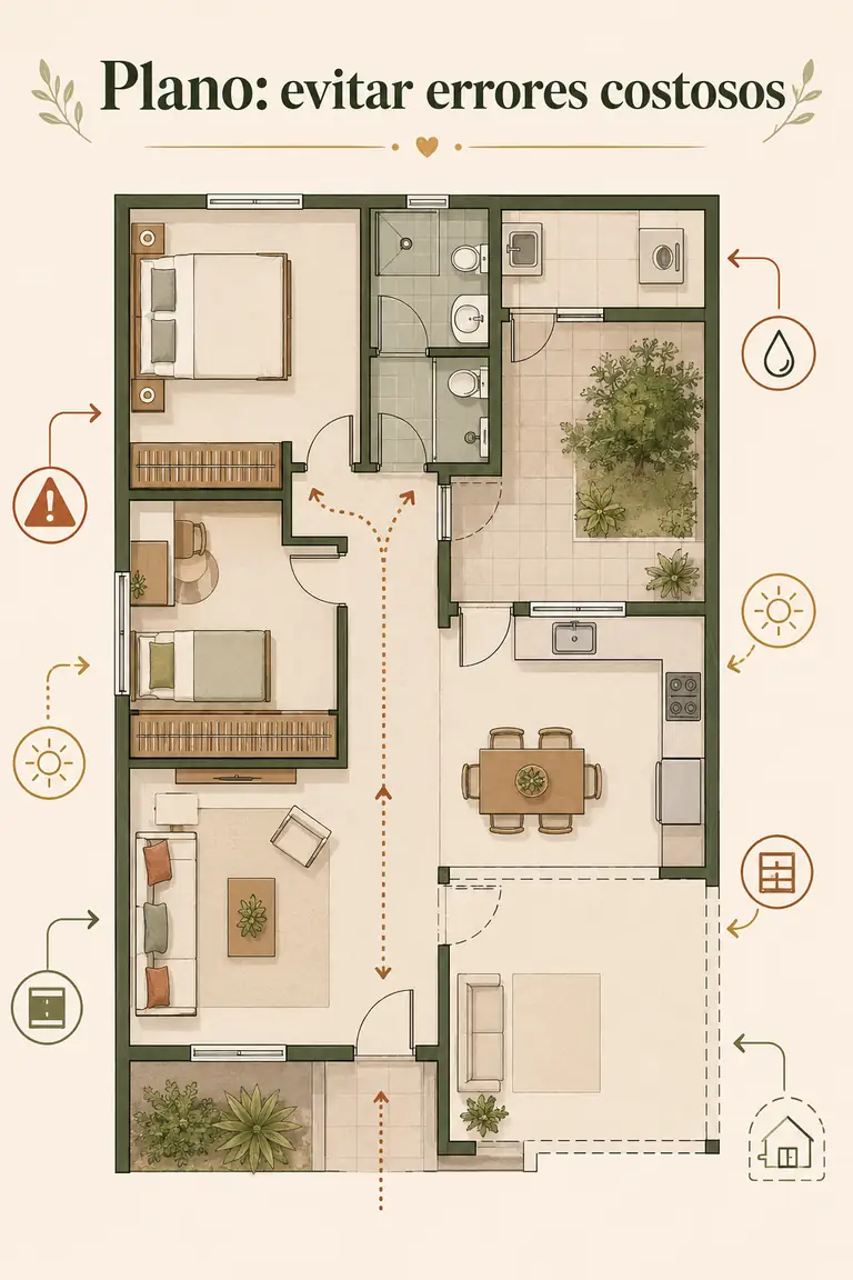 Plano para evitar errores costosos en una casa pequeña