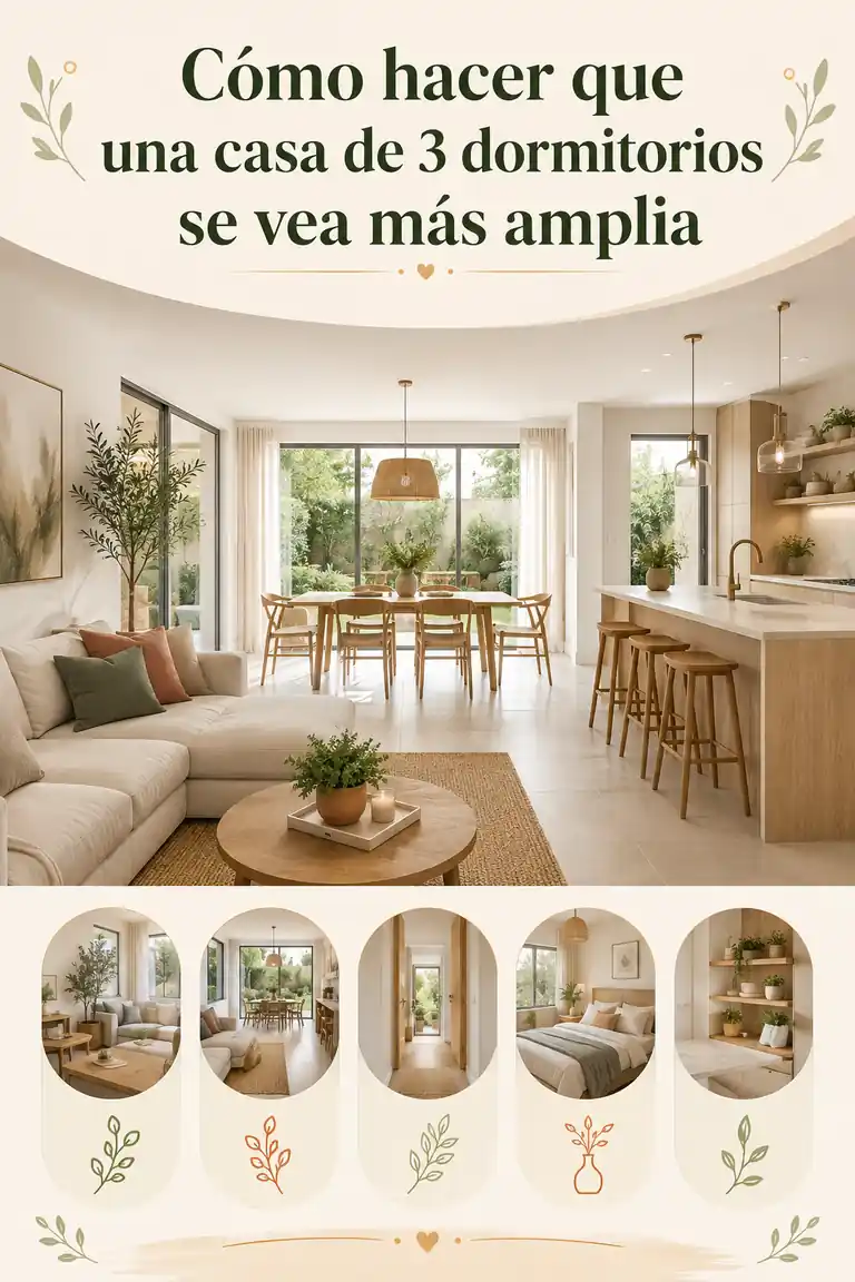 Cómo hacer que una casa de 3 dormitorios se vea más amplia