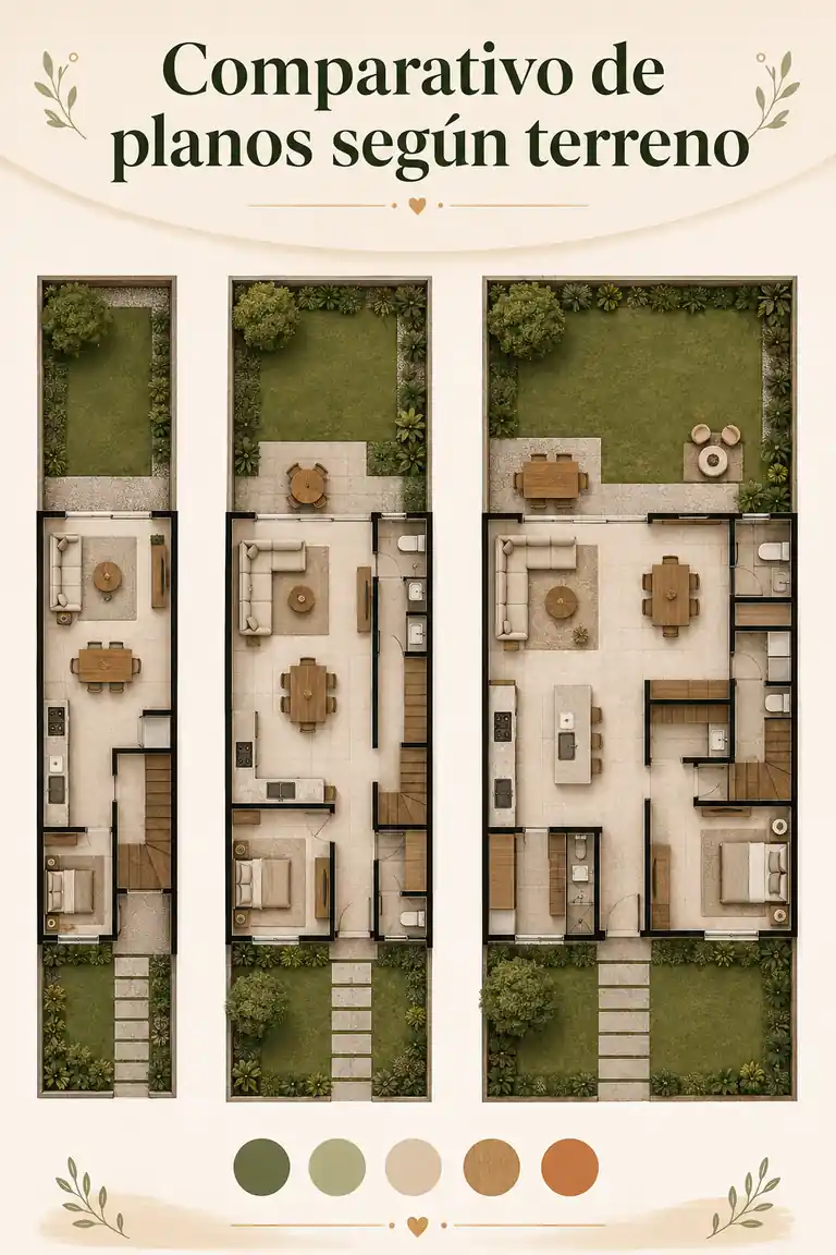 Comparativo de planos según terreno