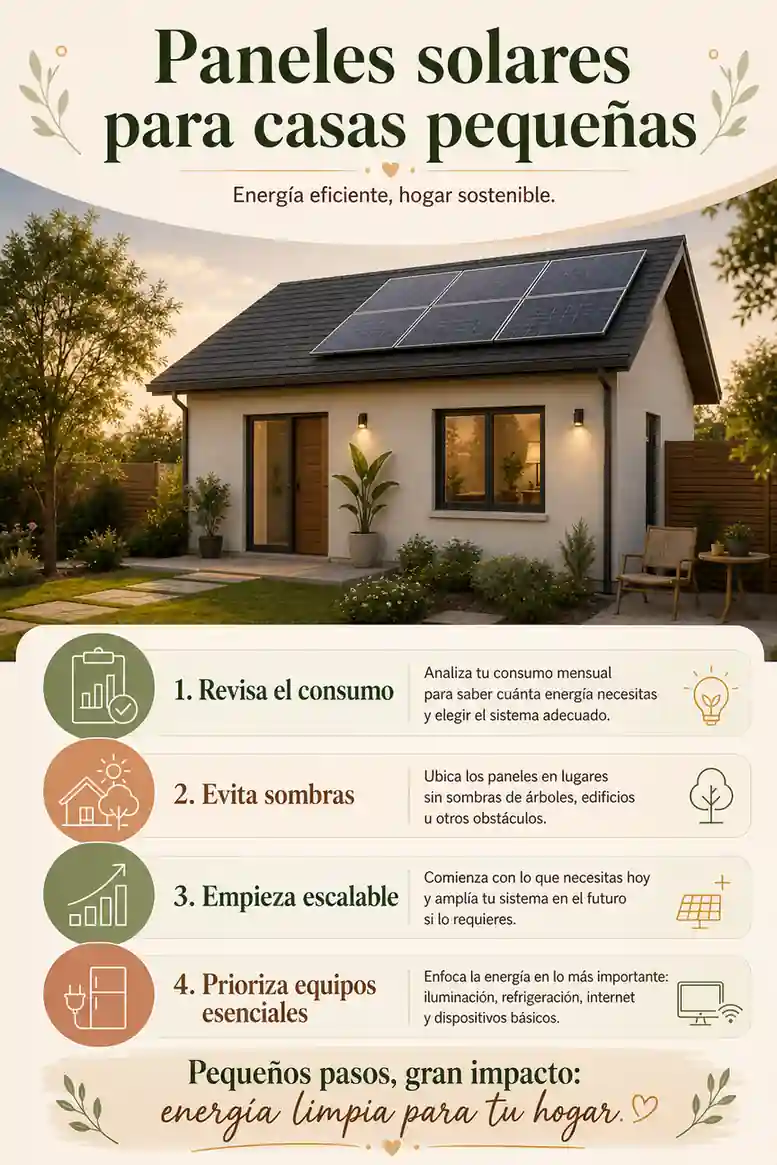 Paneles solares para casas pequeñas