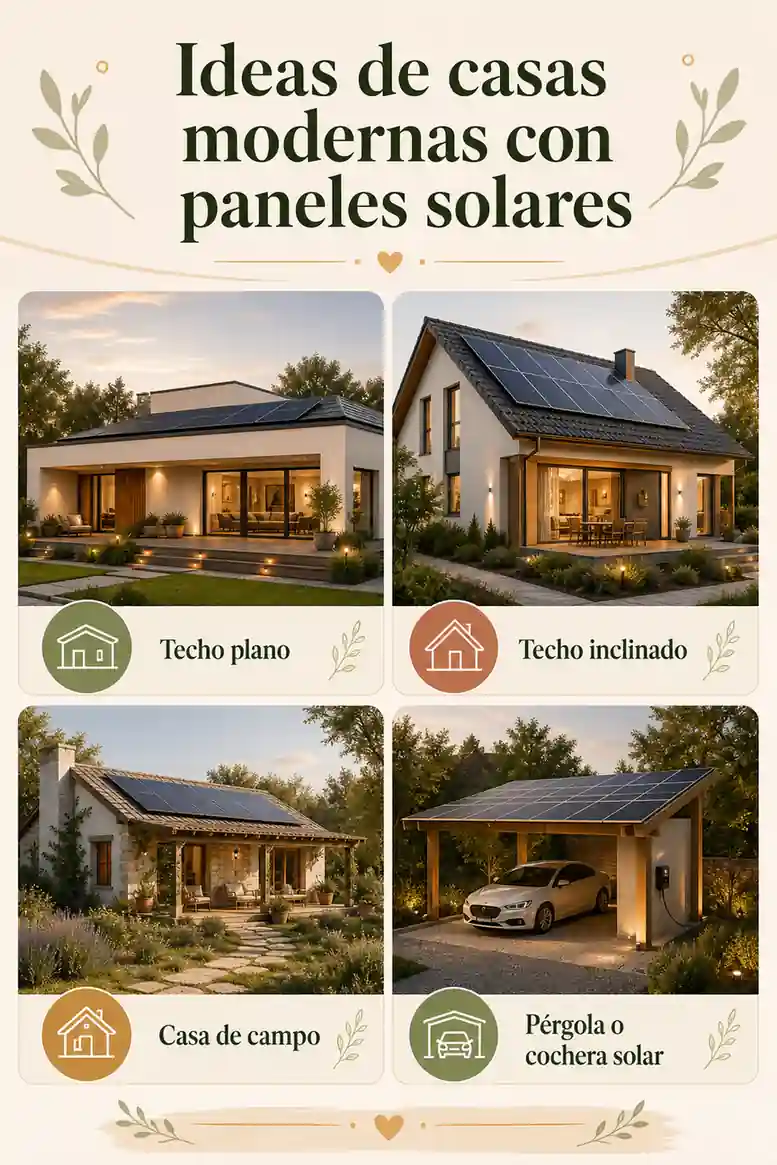 Ideas de casas modernas con paneles solares