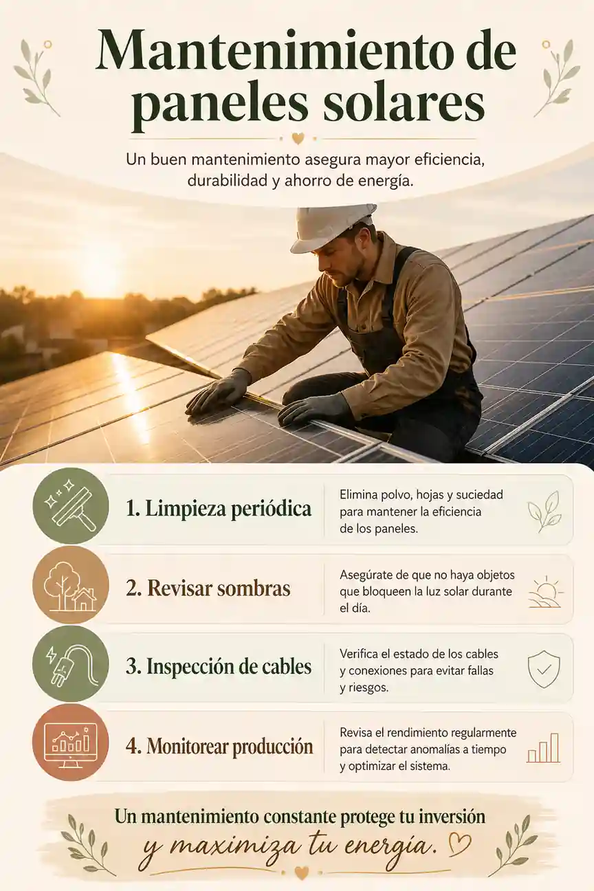 Mantenimiento de paneles solares