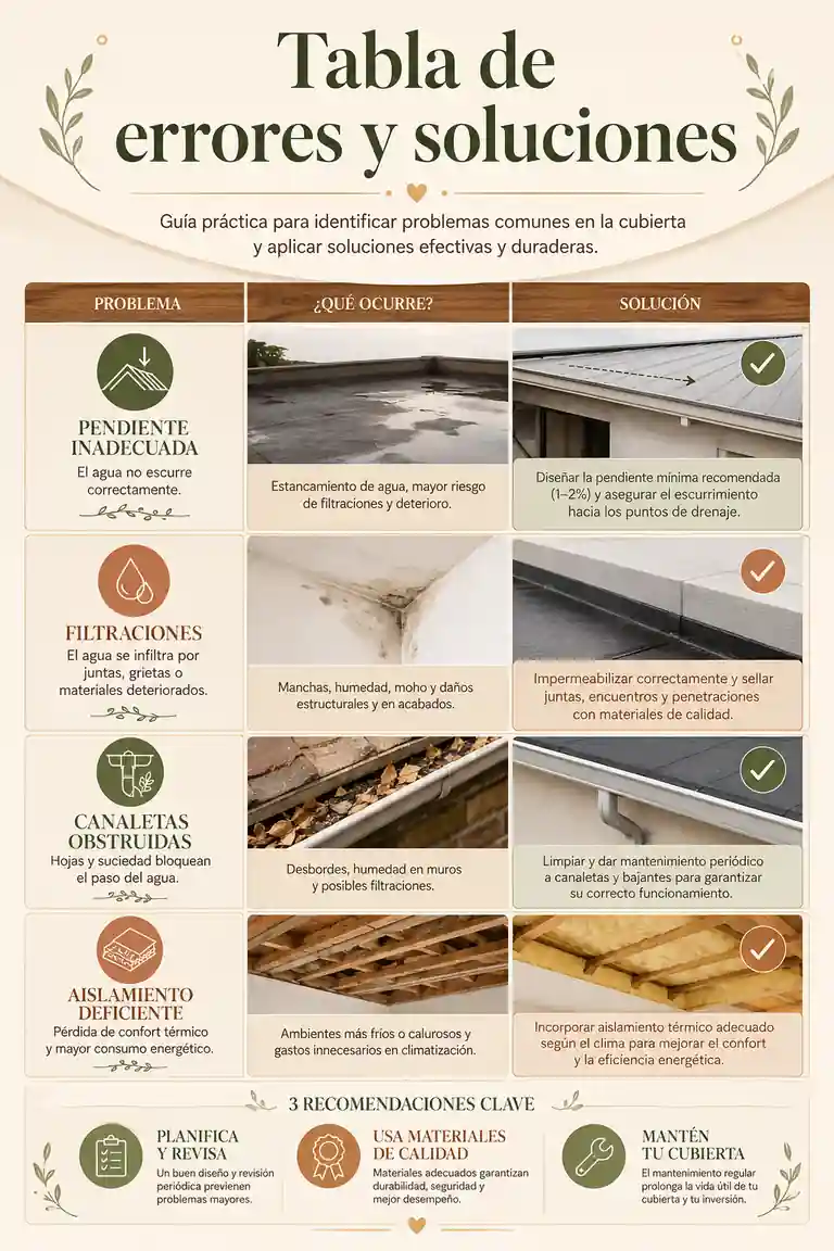 Tabla de errores y soluciones